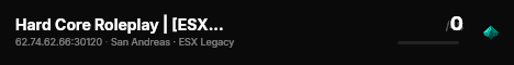 Hard Core Roleplay | [ESX Legacy] live status badge