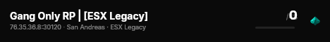 Gang Only RP | [ESX Legacy] live status badge