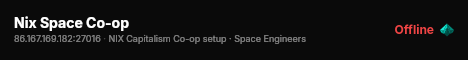 Nix Space Co-op live status badge