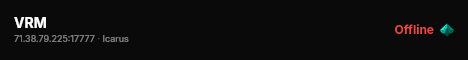 VRM live status badge