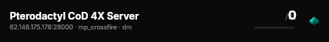 Pterodactyl CoD 4X Server live status badge