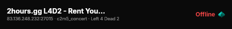2hours.gg L4D2 - Rent Yours in Minutes live status badge