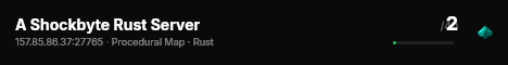 A Shockbyte Rust Server live status badge
