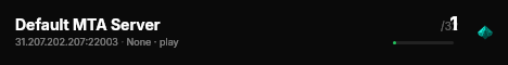 Default MTA Server live status badge