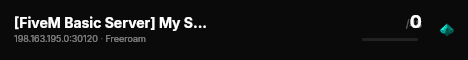 [FiveM Basic Server] My Server live status badge