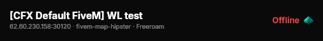 [CFX Default FiveM] WL test live status badge
