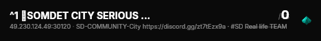 ^1 👑SOMDET CITY SERIOUS ROLEPLAY👑 FREE whitelisted  live status badge