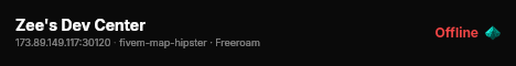 Zee's Dev Center live status badge