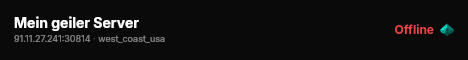 Mein geiler Server live status badge
