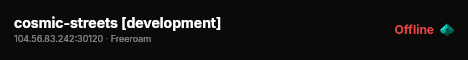 cosmic-streets [development] live status badge