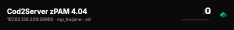 Cod2Server zPAM 4.04 live status badge