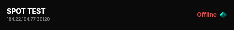 SPOT TEST live status badge