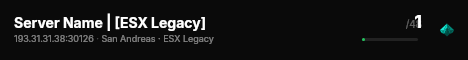 Server Name | [ESX Legacy] live status badge