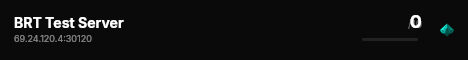 BRT Test Server live status badge