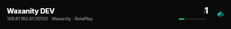Waxanity DEV live status badge