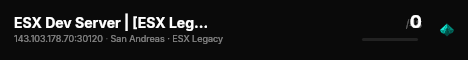 ESX Dev Server | [ESX Legacy] live status badge