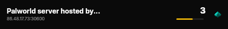 Palworld server hosted by G-Portal live status badge