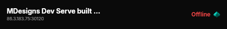 MDesigns Dev Serve built with FiveM Basic Server! live status badge
