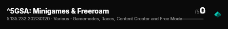 ^5GSA: Minigames & Freeroam live status badge