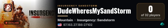 DudeWheresMySandStorm live status badge