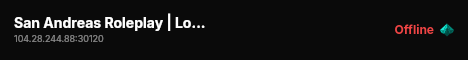 San Andreas Roleplay | Los Santos Text RP live status badge
