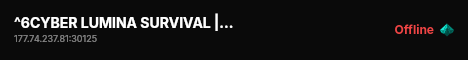 ^6CYBER LUMINA SURVIVAL | ^3NÃO WIPA | ^1GANGS LIVRE live status badge