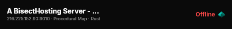 A BisectHosting Server - 5f27f225 live status badge