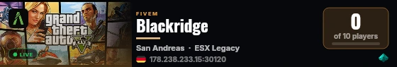 Blackridge live status badge