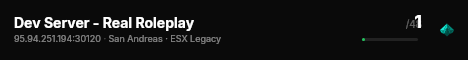 Dev Server - Real Roleplay live status badge