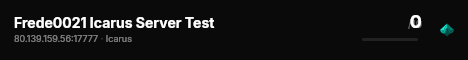 Frede0021 Icarus Server Test live status badge