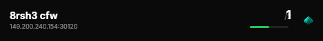8rsh3 cfw live status badge