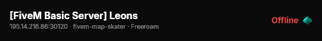 [FiveM Basic Server] Leons live status badge
