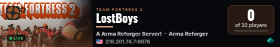 LostBoys live status badge