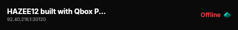 HAZEE12 built with Qbox Project by The Community! live status badge
