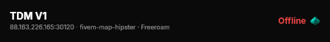 TDM V1 live status badge