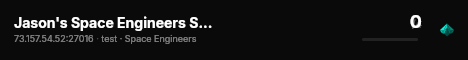 Jason's Space Engineers Server live status badge