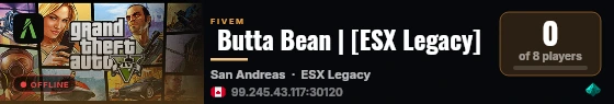  Butta Bean | [ESX Legacy] live status badge