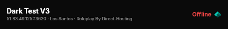 Dark Test V3 live status badge