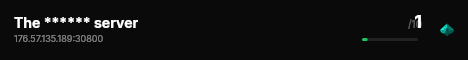 The ****** server live status badge