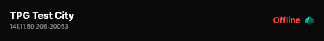 TPG Test City live status badge