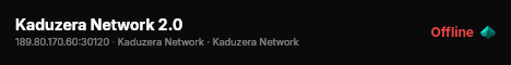 Kaduzera Network 2.0 live status badge