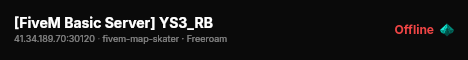 [FiveM Basic Server] YS3_RB live status badge