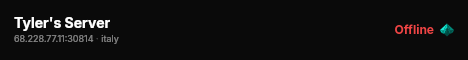 Tyler's Server live status badge