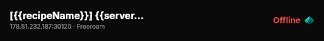 [{{recipeName}}] {{serverName}} live status badge