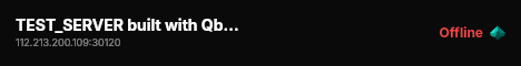 TEST_SERVER built with Qbox Project by The Community! live status badge