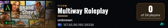 Multiway Roleplay live status badge