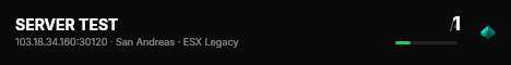 SERVER TEST live status badge