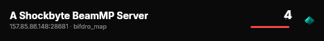 A Shockbyte BeamMP Server live status badge