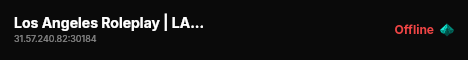 Los Angeles Roleplay | LARP | 🖥️ vMenu 🖥️ | 🔫 Custom Weapons 🔫 | 👋 Active Staff 👋 | 🗺️ 100+ Maps 🗺️ | 📌 discord.gg/eYYgsGn2qf 📌 live status badge