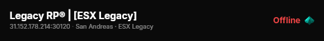 Legacy RP® | [ESX Legacy] live status badge